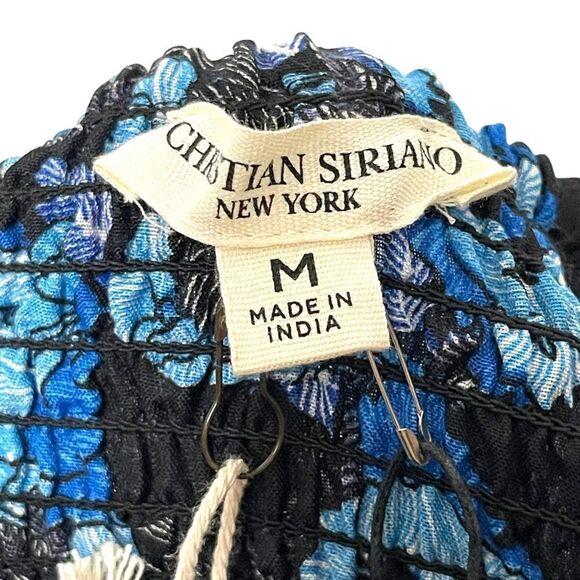 NWT CHRISTIAN SIRIANO Blue Flora Patchwork Full Maxi Skirt M - Picture 3 of 7